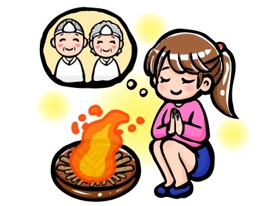 お盆の送り火
